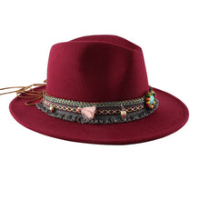 Load image into Gallery viewer, ACCITY - WOMEN RETRO WARM FELT HAT JAZZ HAT_CWAH0753: Red / (OS) 1