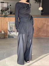 Load image into Gallery viewer, ShieldChic - Wide Leg Pockets Solid Color Zipper Casual Pants Bottoms: GRAY / S