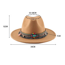 Load image into Gallery viewer, ACCITY - WOMEN RETRO WARM FELT HAT JAZZ HAT_CWAH0753: KHAKI / (OS) 1