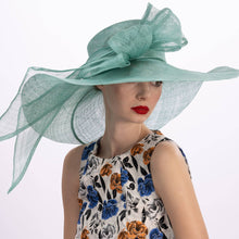 Load image into Gallery viewer, KaKyCo - 117146 Callalily Adorned Wide Soft Sinamay Hats: Sinamay / Ivory