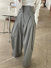 Load image into Gallery viewer, ShieldChic - Wide Leg Pockets Solid Color Zipper Casual Pants Bottoms: BLACK / S