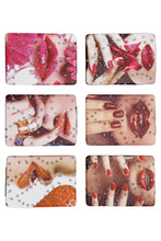 Load image into Gallery viewer, Cap Zone - Red Lips Glitter Makeup Mirror - 12 pcs