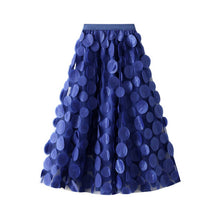 Load image into Gallery viewer, ACCITY - 3D Polka Dot Tulle A-Line Flared Midi Skirt_CWBMS0379: White / (OS) 1
