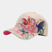 Load image into Gallery viewer, ACCITY - Butterfly Embroidery Baseball Cap, Women’s Sun Hat_CWAH1648: Black / (OS) 2