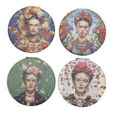 Load image into Gallery viewer, TAPA fashion - Frida Kahlo Glitter Circular Compact Makeup Mirror JM6423-29 (12PC): ASSORTED