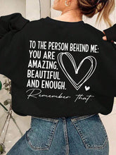 Load image into Gallery viewer, Queen Fashion - Women s sweatshirt with slogan and heart print: APRICOT / 1-2-2-1 / S-M-L-XL