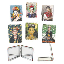 Load image into Gallery viewer, TAPA fashion - Frida Kahlo Rectangular Glitter Compact Makeup Mirror JM6423-10 (12PC): ASSORTED