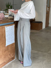 Load image into Gallery viewer, ShieldChic - Wide Leg Pockets Solid Color Zipper Casual Pants Bottoms: GRAY / S