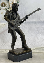Load image into Gallery viewer, Bronzhaus - Signed Handcrafted Rick James Guitar Player Bronze Sculpture Figurine Statue