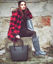 Load image into Gallery viewer, Long Handles - Italian Leather Black
