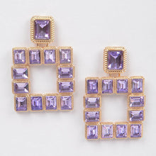 Load image into Gallery viewer, 3AM BY H&amp;D ACCESSORIES - Rhinestone Square Earring: Light Multicolor 1
