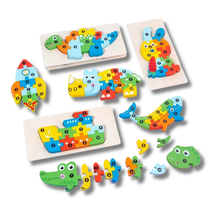 Load image into Gallery viewer, JSBlueRidge Toys - Montessori Jigsaw Wooden Puzzles Kids Toy- Assorted
