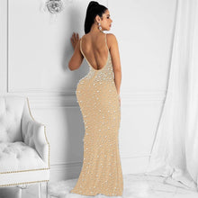 Load image into Gallery viewer, MB Fashion Wholesale - MALYBGG Rhinestone and Beaded Strappy Dress 6561LY: Pink / S M L: 1-1-1
