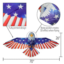 Load image into Gallery viewer, In the Breeze, LLC. - 70" Patriotic Bald Eagle Kite
