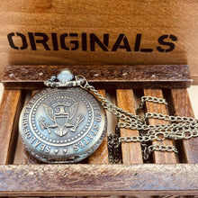 Load image into Gallery viewer, WoodWristCo - Seal of the President of The United States Pocket Watch
