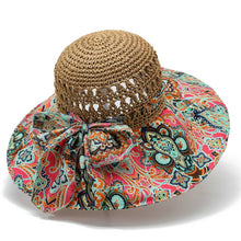 Load image into Gallery viewer, ACCITY - BOHEMIAN STYLE BEACH SUN HAT_CWAH1452: Orange / (OS) 1
