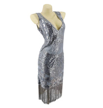 Load image into Gallery viewer, Western Fashion - 2499 - Flapper Dress-Silver: SIL / S
