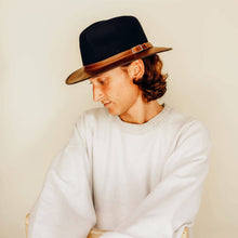 Load image into Gallery viewer, American Hat Makers - Wool Felt Leather Outdoor Fedora Style - Summit: Saddle / LG

