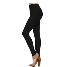 Load image into Gallery viewer, JHP Collection - WOMENS CASUAL BRUSHED FABRIC FULL LEGGINGS: BLACK / ONE(6)
