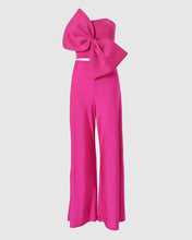 Load image into Gallery viewer, Flarix - Bowknot decor crop tube top wide leg pants set: HOT PINK / 1-1-1-1 / S-M-L-XL
