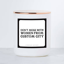 Load image into Gallery viewer, Calm Down Caren - Don't Mess With Women From CUSTOM- Luxe Scented Soy Candle: Pink / Seaside Plumeria
