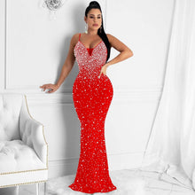 Load image into Gallery viewer, MB Fashion Wholesale - MALYBGG Rhinestone and Beaded Strappy Dress 6561LY: Pink / S M L: 1-1-1
