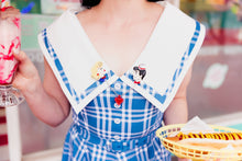 Load image into Gallery viewer, Lipstick &amp; Chrome - Belle &amp; Beau Kiss Rockabilly Brooch
