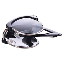 Load image into Gallery viewer, Mad Man - Folding Clubmasters Sunglasses: Black / Blue
