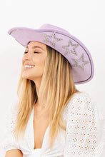 Load image into Gallery viewer, Collections by Fame Accessories - Studded Rhinestone Star Western Cowboy Hat: FU
