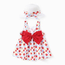 Load image into Gallery viewer, PatPat - 2pcs Baby Girl  Daisy Floral Tank Dress with Hat Set: Pink / 12-18 Months
