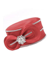 Load image into Gallery viewer, Giovanna - Satin Ribbon Pillbox w/ Rhinestones: WHITE / OS
