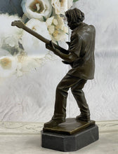 Load image into Gallery viewer, Bronzhaus - Signed Handcrafted Rick James Guitar Player Bronze Sculpture Figurine Statue
