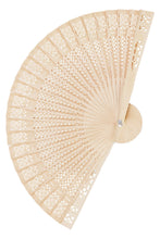 Load image into Gallery viewer, Cap Zone - Hollow Laser Cut Wooden Handheld Fan - w/ Box
