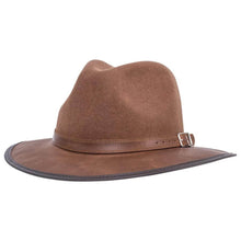 Load image into Gallery viewer, American Hat Makers - Wool Felt Leather Outdoor Fedora Style - Summit: Saddle / LG
