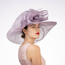 Load image into Gallery viewer, KaKyCo - Rose Veil Trim Off Face Floppy Sinamay Hats | 117145: YELLOW
