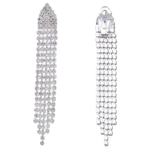 Load image into Gallery viewer, Diacly - Silver Crystal Half Hexagon Shape Rhinestone 5 Strand Rhines: Silver-Clear
