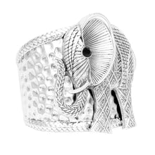 Load image into Gallery viewer, PinktownUSA - Cuff Burnished Silver Elephant Tribal Bracelet: Color: Burnished Silver / Plating: Burnished Silver / Size: Adjustable
