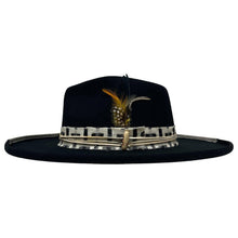 Load image into Gallery viewer, American Hat Makers - Wool Felt Teardrop Curled Brim Hat- Style Lounge: Black / LG
