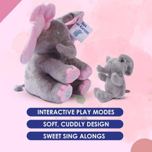 Load image into Gallery viewer, Dimple - Kaia Singing Peek-A-Boo Elephant &amp; Soft Plush Baby Elephant
