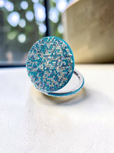 Load image into Gallery viewer, Chic Couture Inc - Circle Ceramic Rhinestone Folding Makeup Mirror M0449: Purple
