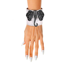 Load image into Gallery viewer, PinktownUSA - Black Elephant Head Cuff: Black / Burnished Silver / Adjustable
