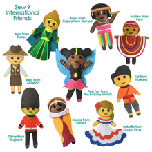 Load image into Gallery viewer, Teni &amp; Tayo Creations - Sew Stuffed Dolls From Around the World - Kid's Sewing Kit
