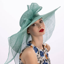 Load image into Gallery viewer, KaKyCo - 117146  Callalily Adorned Wide Soft Sinamay Hats: Sinamay / Ivory
