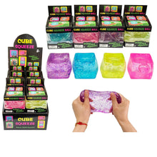 Load image into Gallery viewer, TAPA fashion - Colorful Glitter Cube Squishy Toy SS6510-52!  (12PC): Assorted
