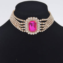 Load image into Gallery viewer, 3AM BY H&amp;D ACCESSORIES - Rhinestone Choker Necklace: FU
