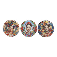 Load image into Gallery viewer, TAPA fashion - Frida Kahlo Glitter Circular Compact Makeup Mirror JM6423-29 (12PC): ASSORTED
