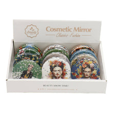 Load image into Gallery viewer, TAPA fashion - Frida Kahlo Glitter Circular Compact Makeup Mirror JM6423-29 (12PC): ASSORTED
