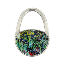 Load image into Gallery viewer, Wrapables.com - Wrapables Stylish Foldable Purse Hook Hanger: Irises
