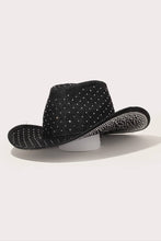 Load image into Gallery viewer, Collections by Fame Accessories - Rhinestone Studded Denim Western Cowboy Hat: LDN
