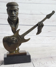 Load image into Gallery viewer, Bronzhaus - Jimi Hendrix Bronze Bust Sculpture Statue Collectible Art 10" x 10"
